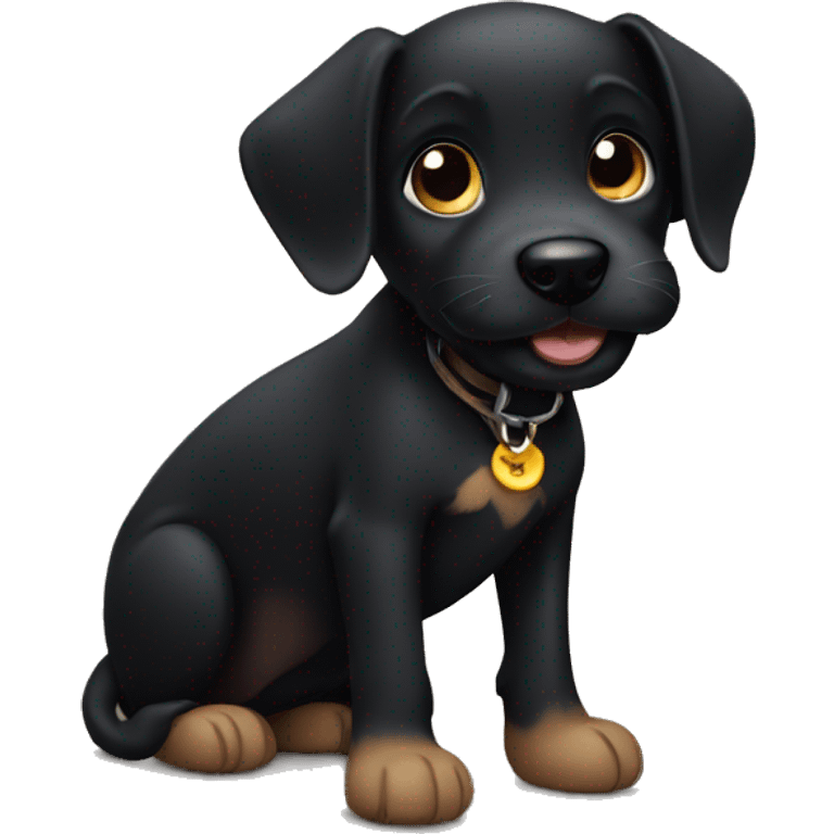 black dog puppy emoji