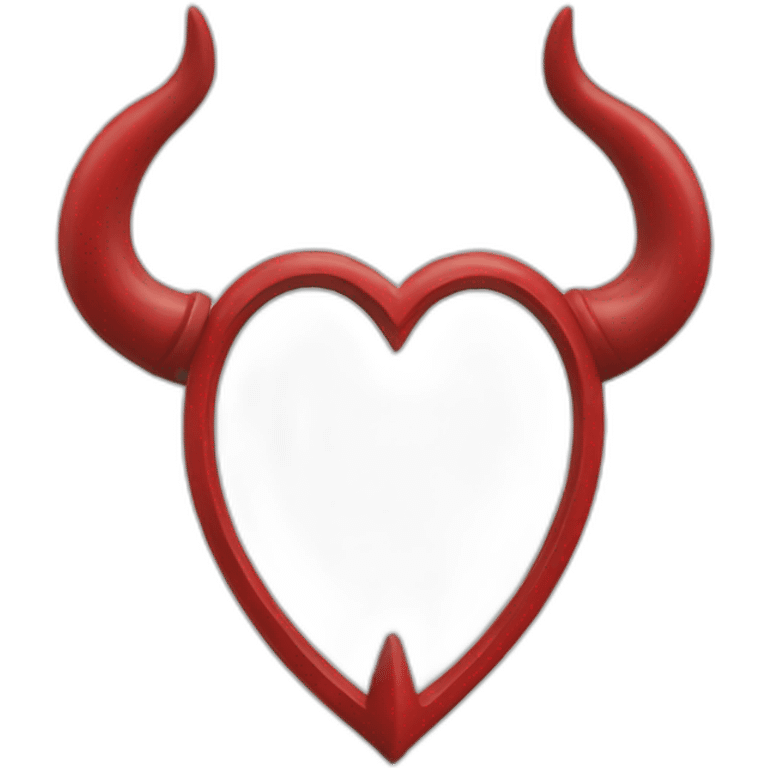 Red steel heart frame with horns emoji