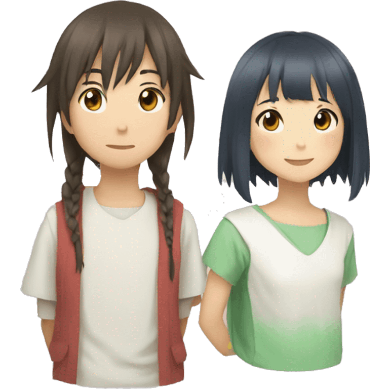 Haku and chihiro emoji