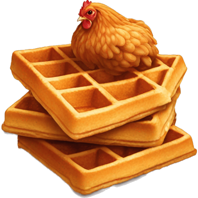 Chicken and waffles  emoji