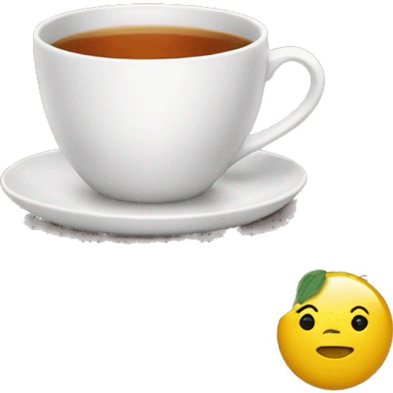 cup of tea on top of two books emoji