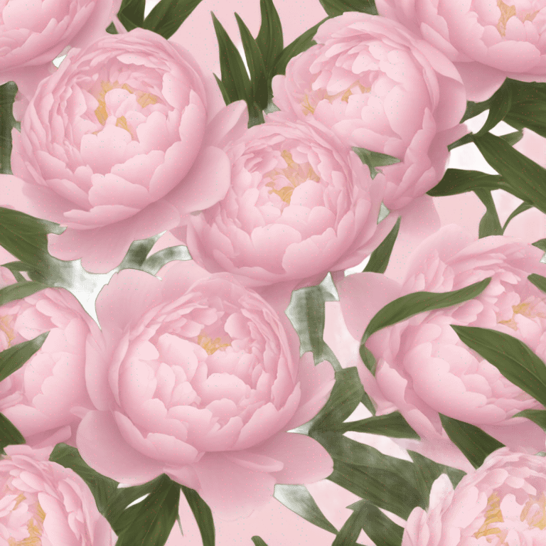 Light Pink peonies bouquet  emoji