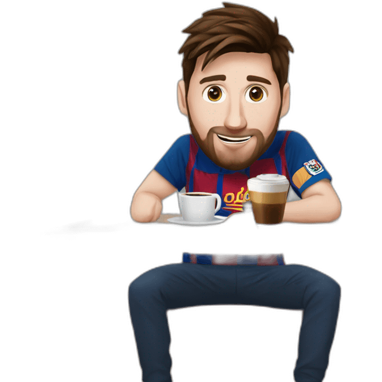 Messi tomando café  emoji