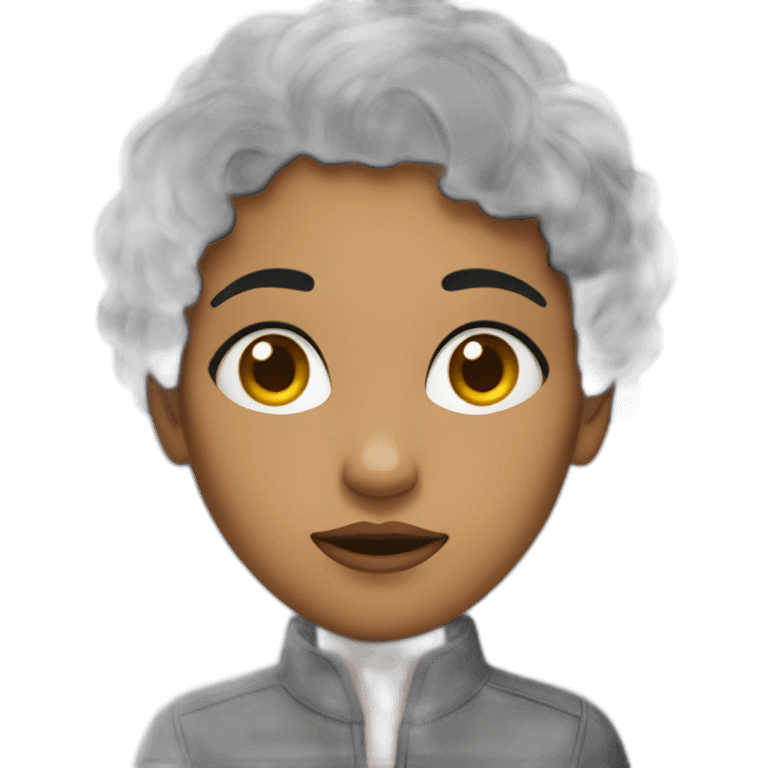 Femme brooshing emoji