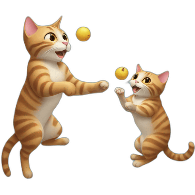 two cats juggling mice emoji