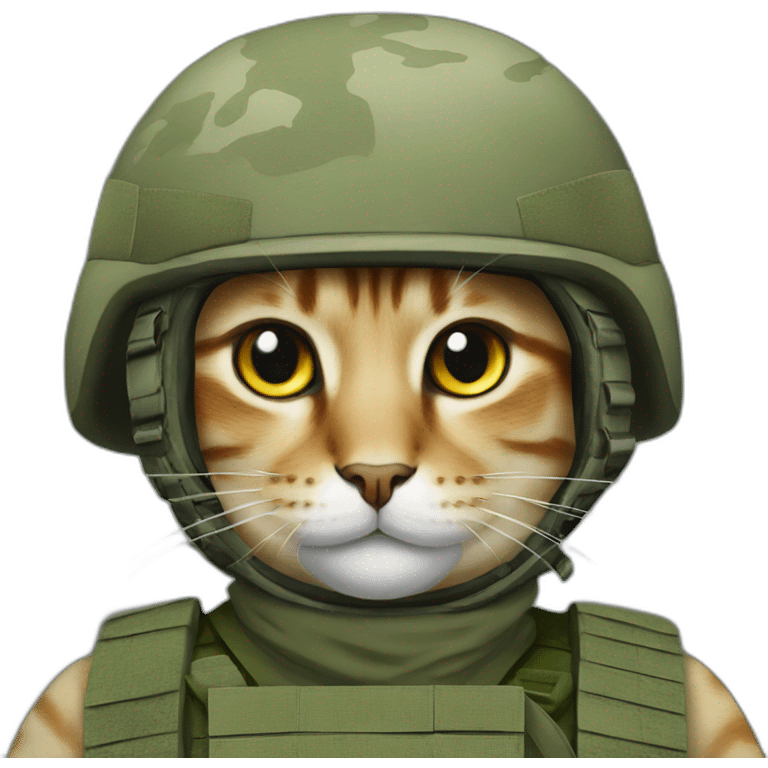 Cat military  emoji