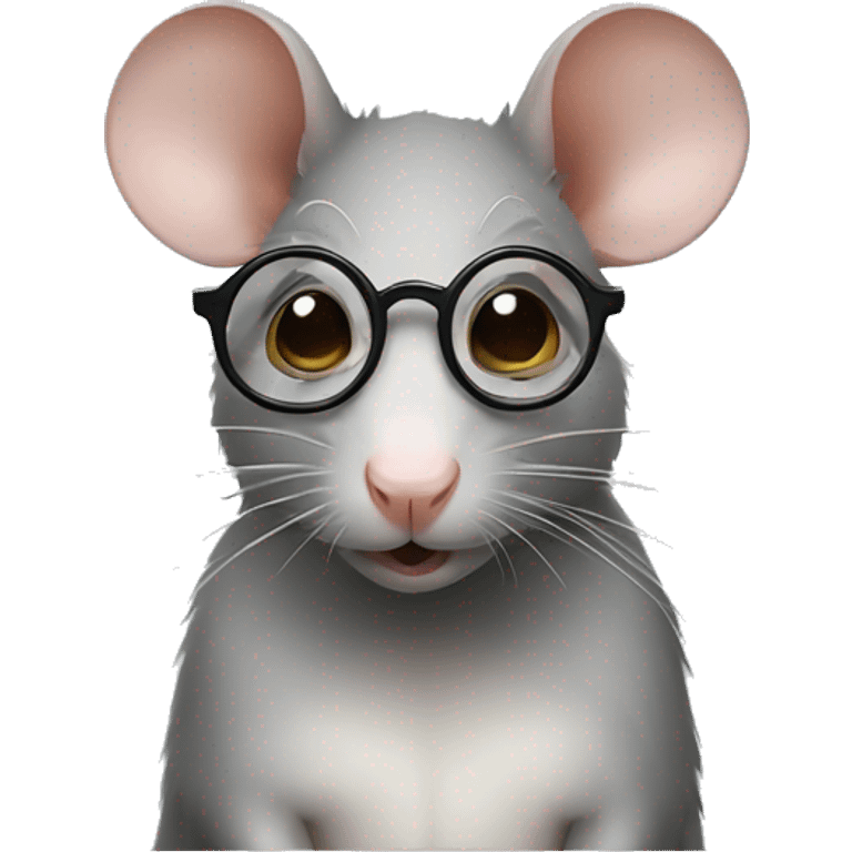 Rat with monocle glasses  emoji