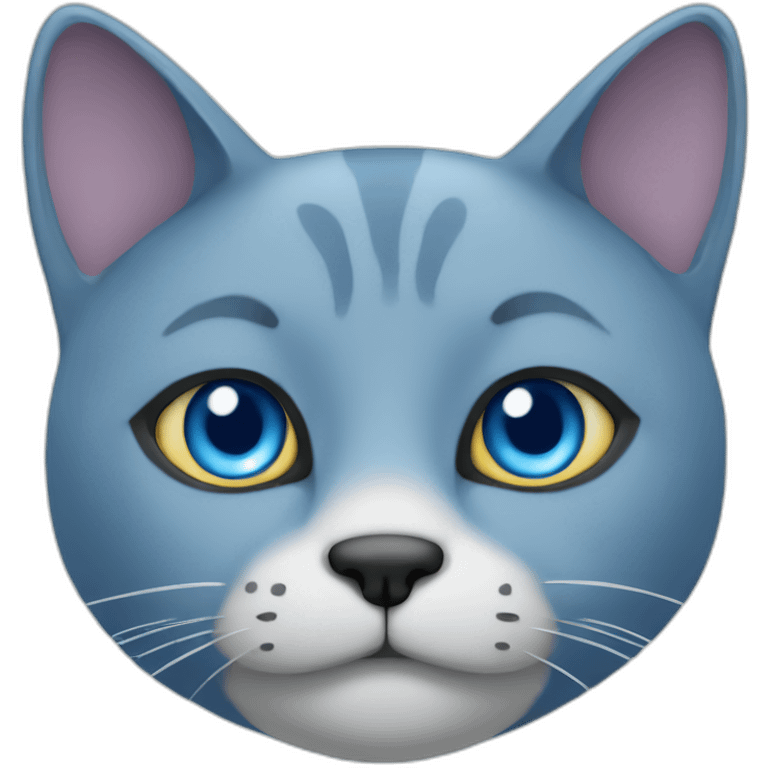 a blue cat face emoji