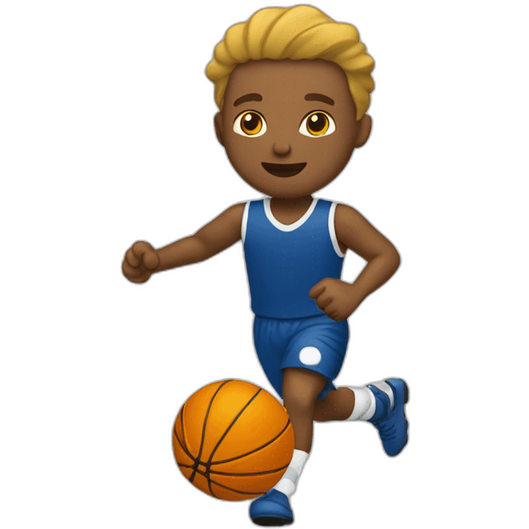 Joueur en train de dribbler des défenseur emoji