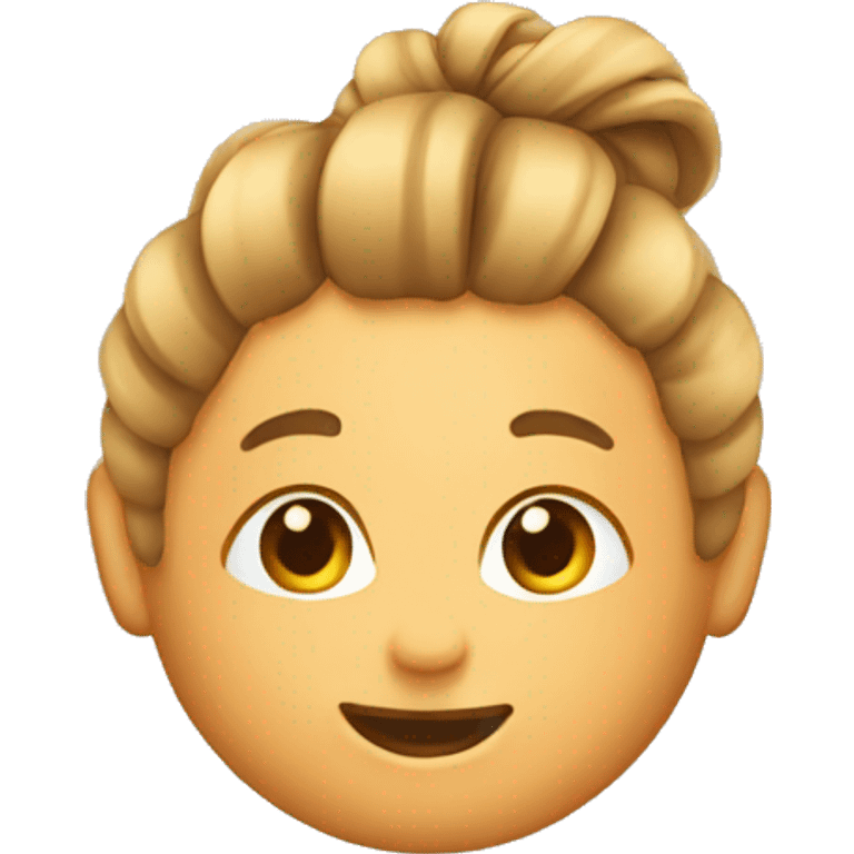 hairtie emoji that is a tan rubber band emoji