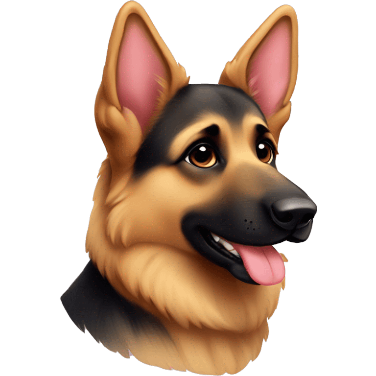 Cute and sweet girly German shepherd  emoji