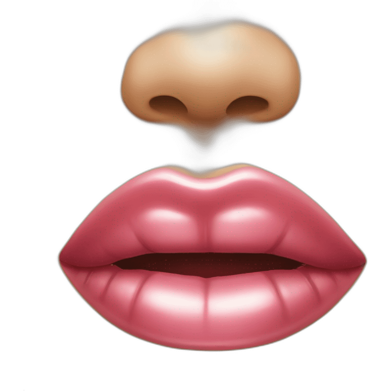 Glossy lips emoji