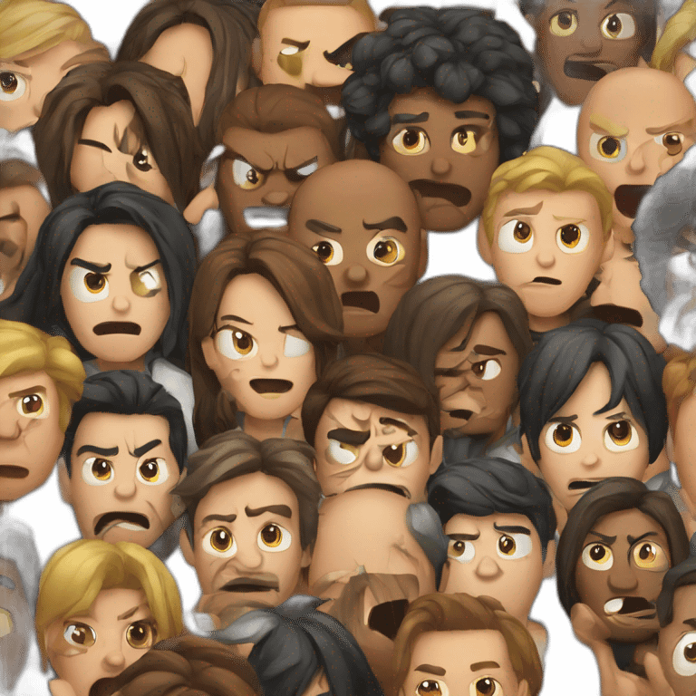 Angry group of people emoji