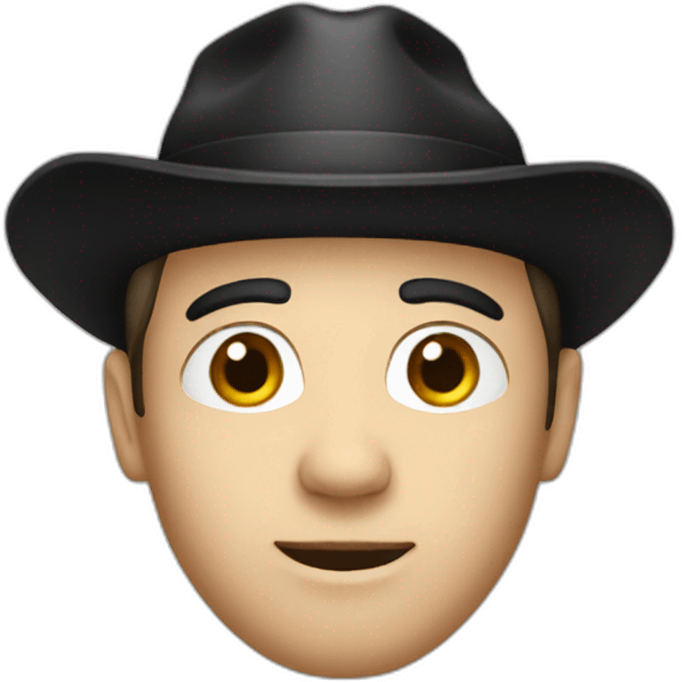 man white with black hat emoji