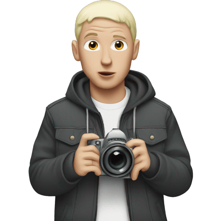 eminem holding a camera emoji