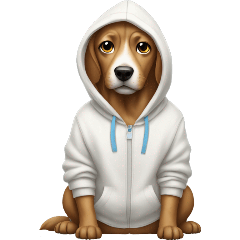 Dog in hoddie emoji