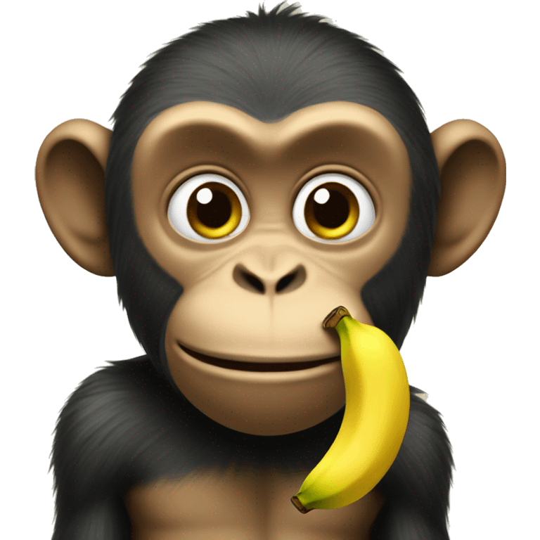 Monkey with a banana  emoji