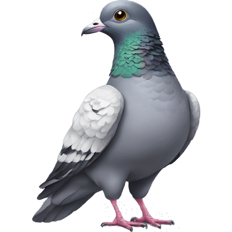 pigeon wearing fashionable outfit emoji