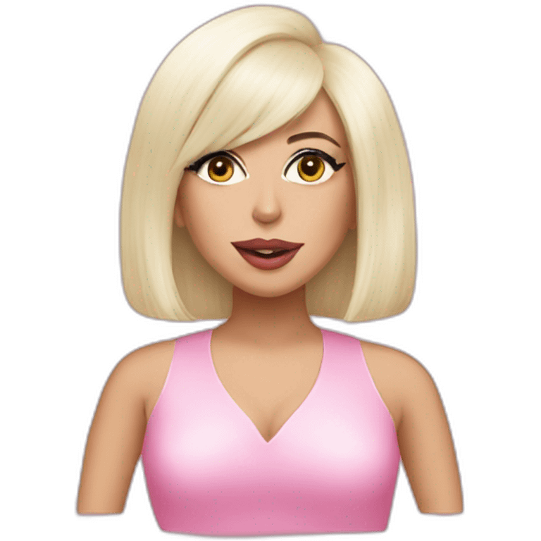 Lady gaga in pink emoji