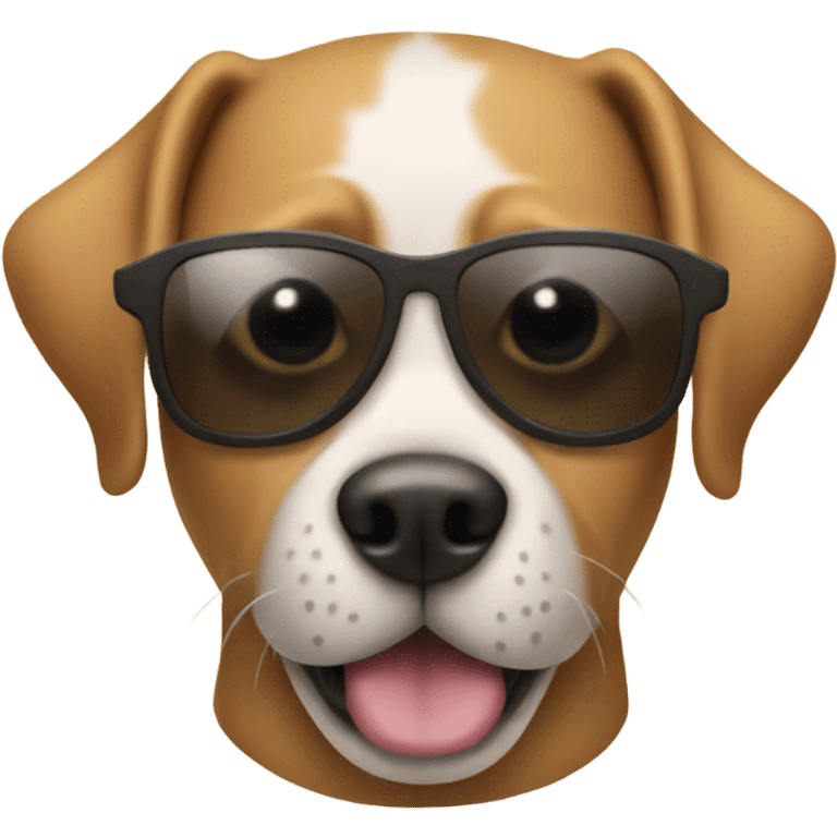 Dog with sun glasses emoji