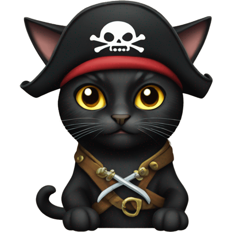 black cat one pirate emoji