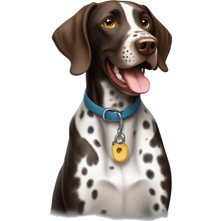 Happy German Shorthaired Pointer  emoji