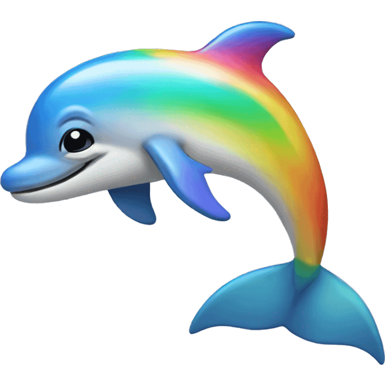 Rainbow dolphin emoji