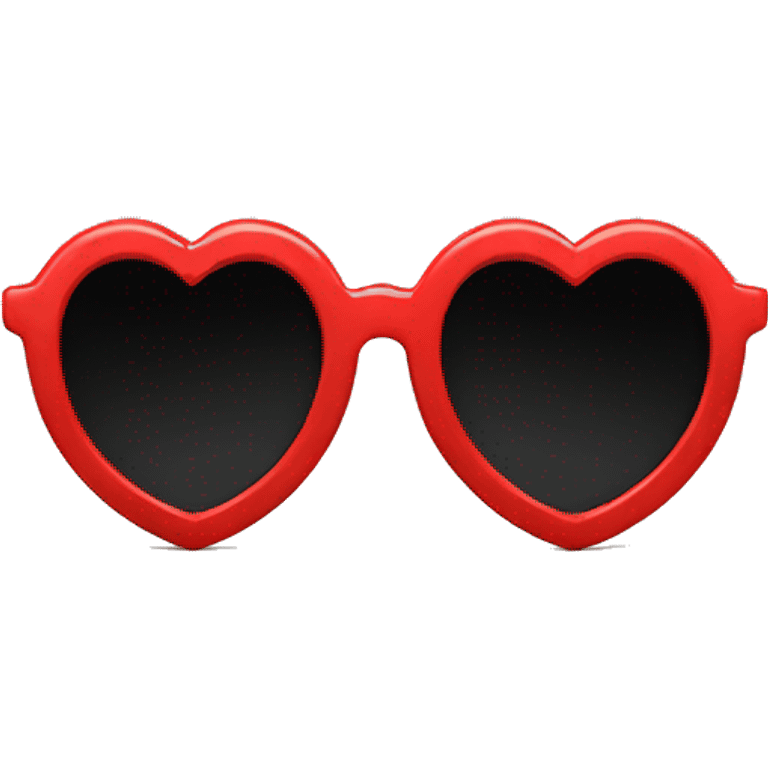 Red heart glasses with black lenses emoji