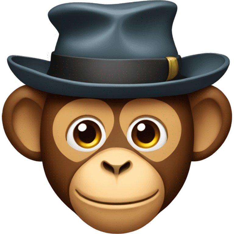 Monkey with a hat emoji