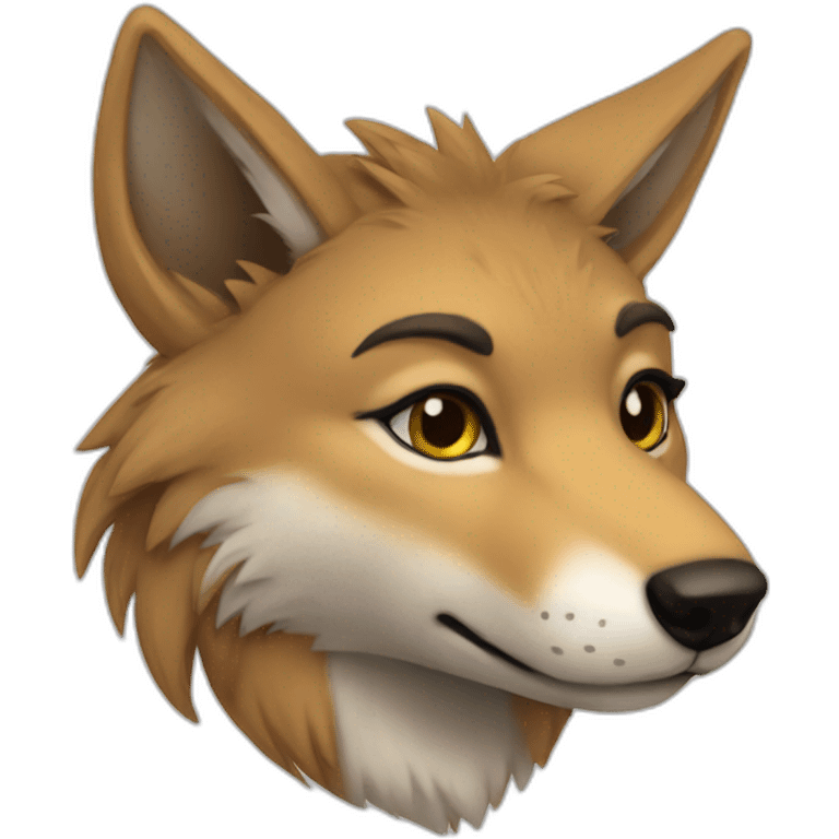 anthro furry coyote emoji