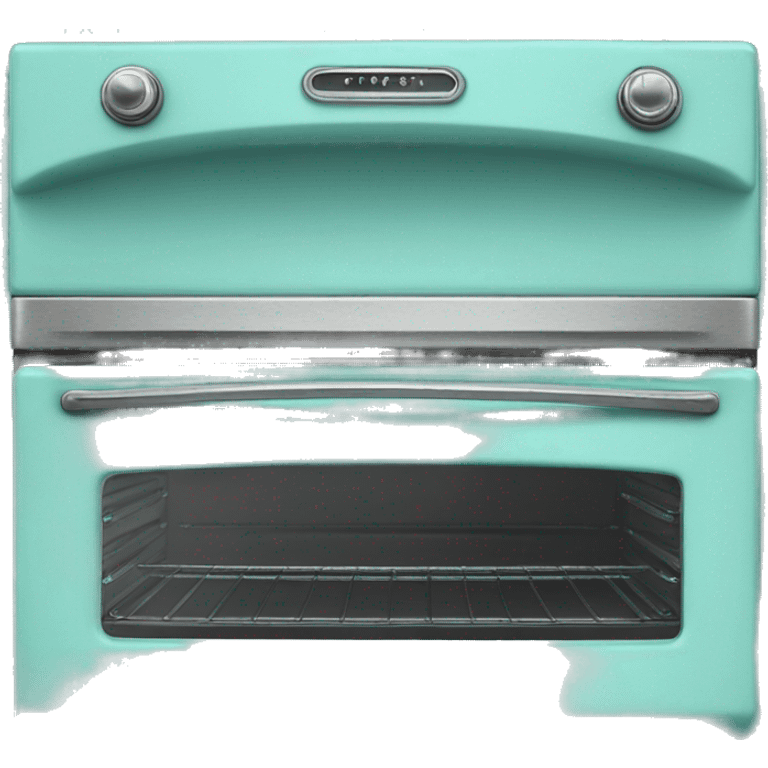 Realistic tiffany blue vintage oven emoji