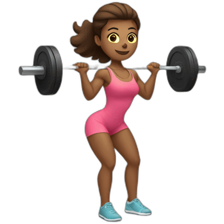  woman doing deadlift  emoji