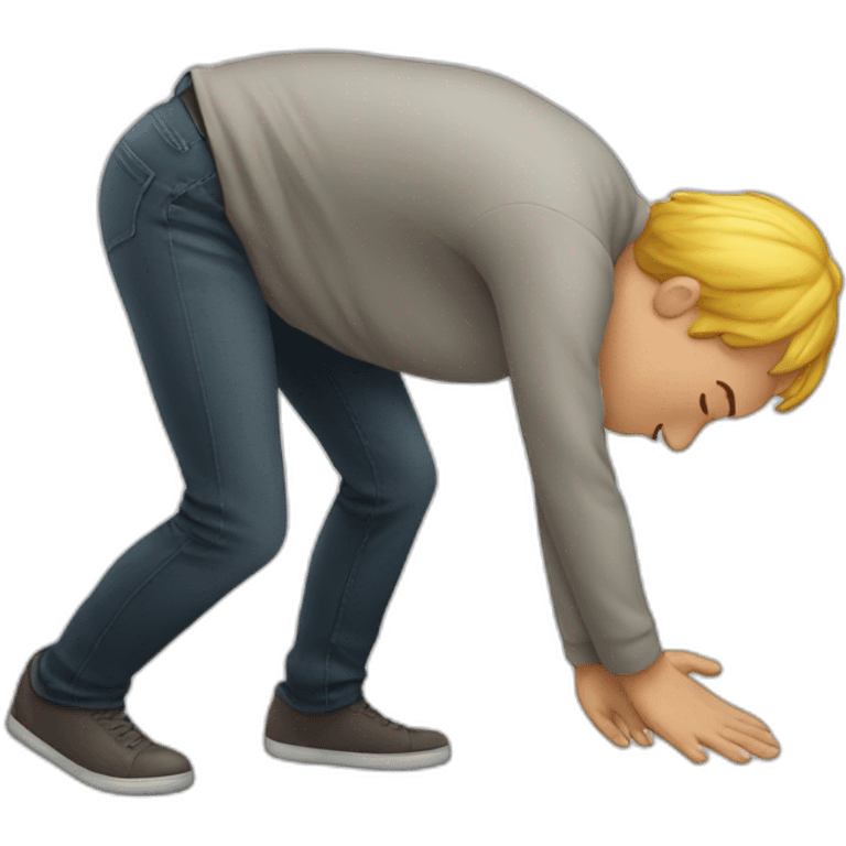 person bending over to fart emoji