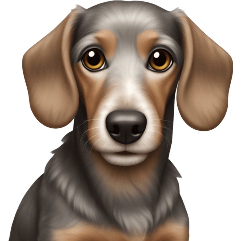 Dachshund and poodle mix grey brown  emoji