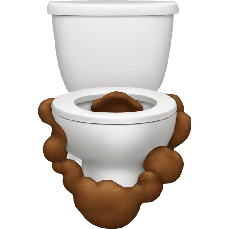 Poop in a toilet emoji