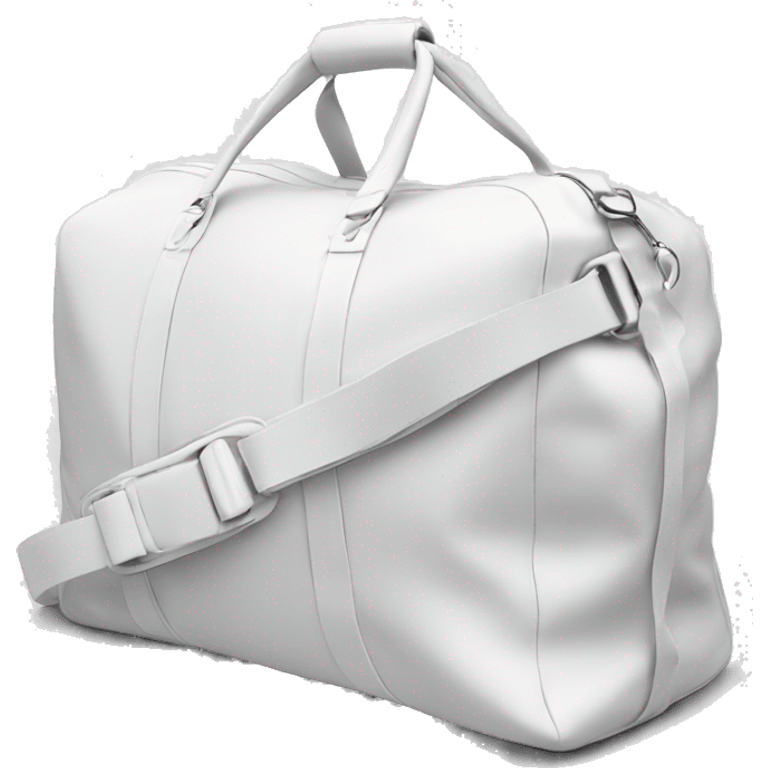 all white duffle bag with white strap emoji