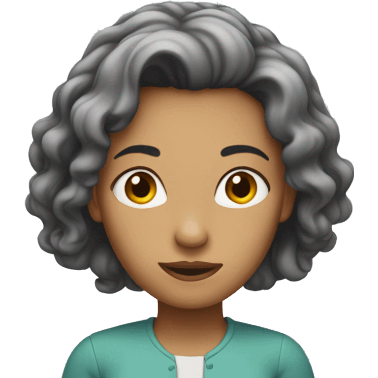 woman with hair standing on end emoji