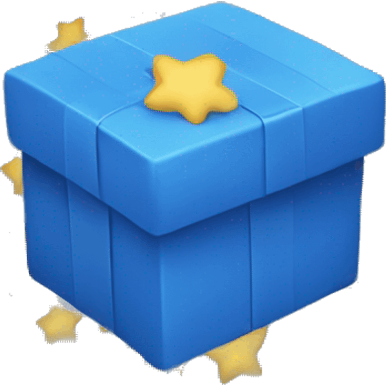 blue box with stars emoji