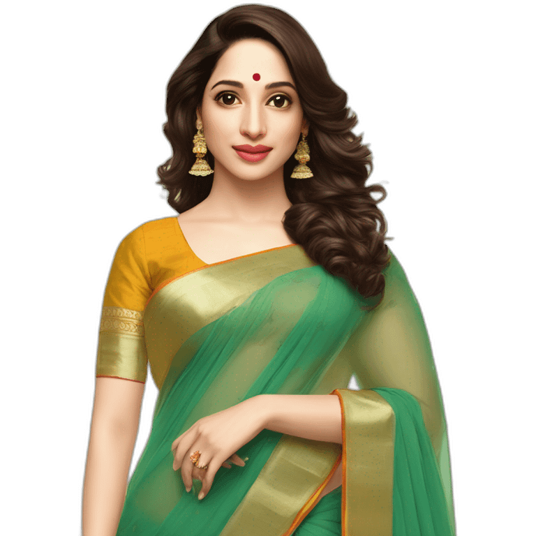 Tamanna Bhatia in saree emoji