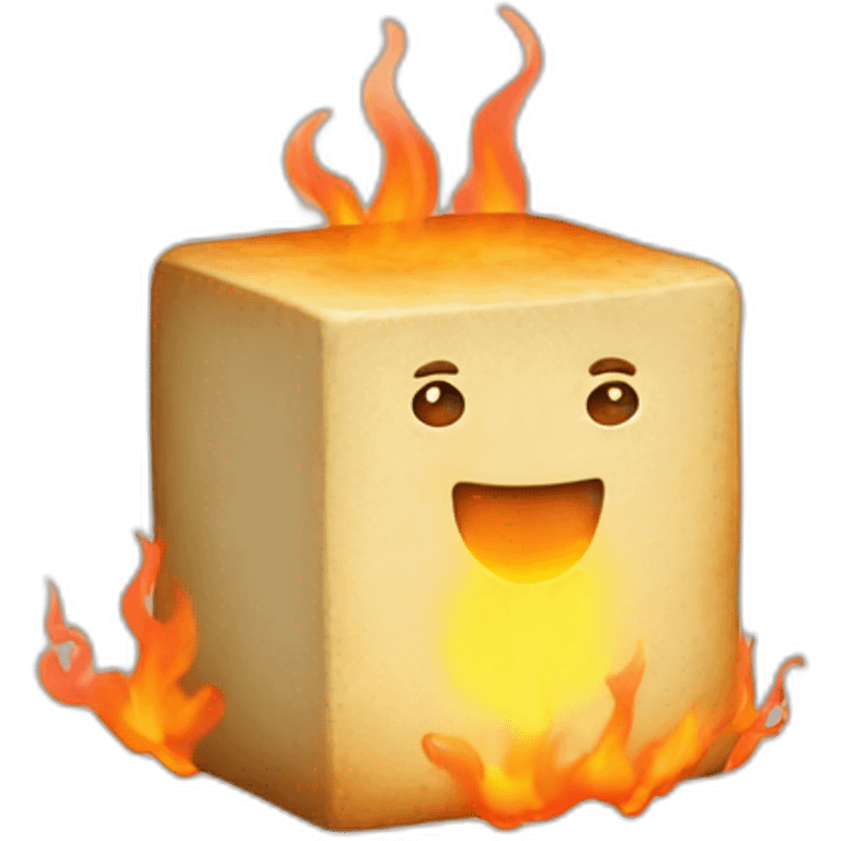 tofu-in-fire emoji