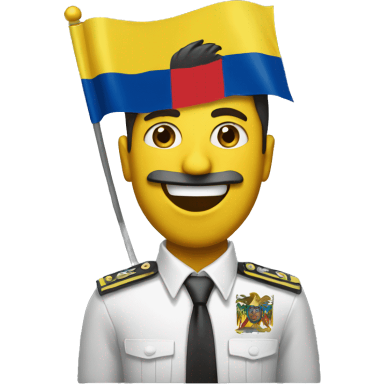 Persona celebrando con la bandera de colombia emoji