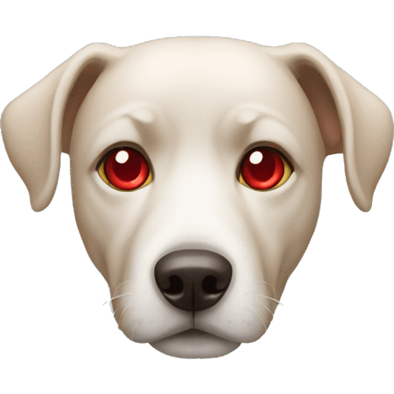 Dog with red eyes emoji