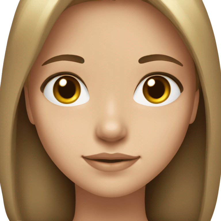 girl, brown hair with blonde highlights, hetrochromia emoji