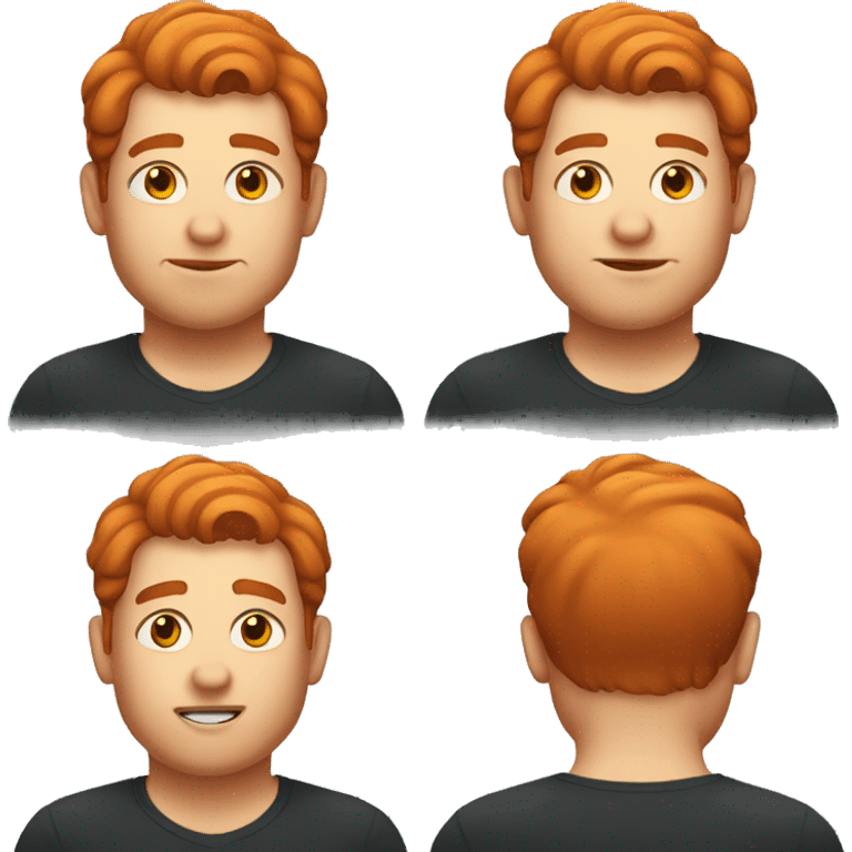 Fat short red hair guy emoji