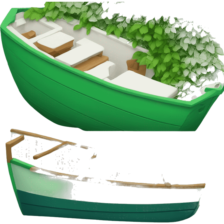 green boat and tote  emoji