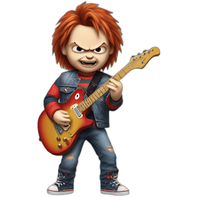 Chucky play guitar emoji