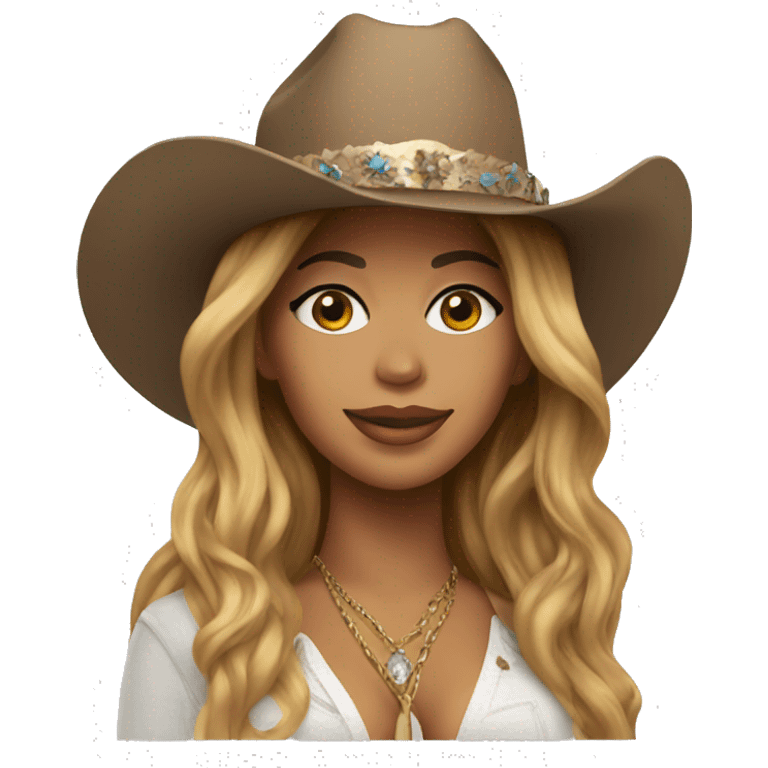 beyonce in cowboy hat emoji