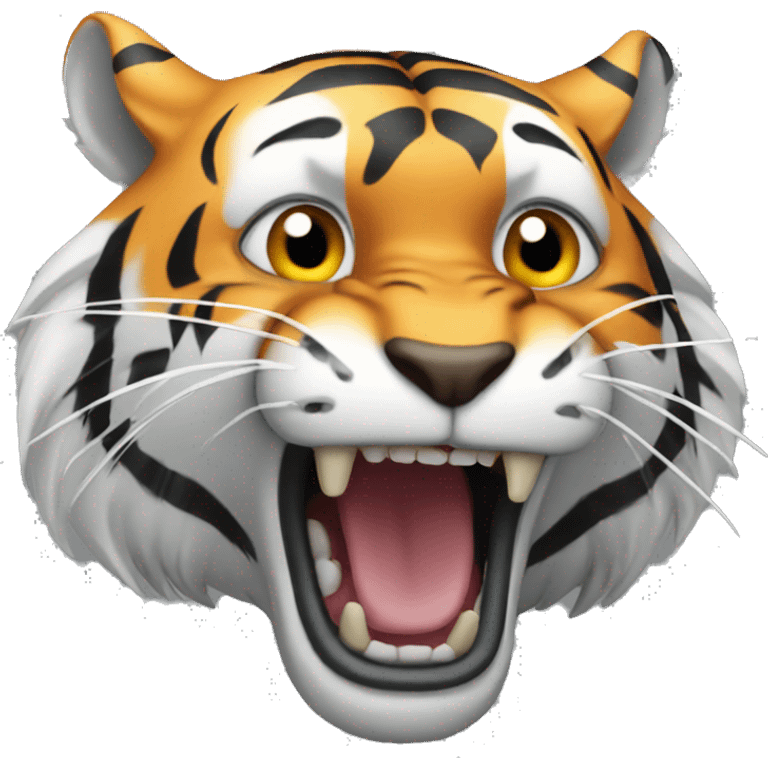 Tiger roaring  emoji