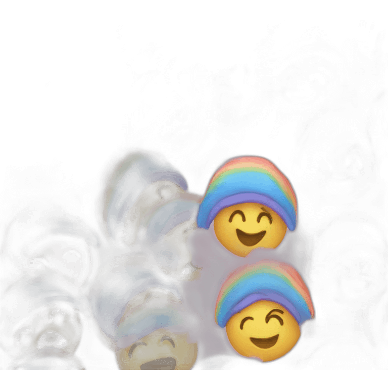 Caca arc en ciel emoji