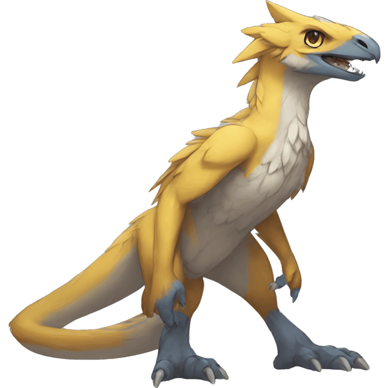 Anthro Sona Fakemon Raptor Full Body emoji